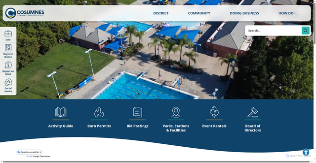 Security scan screenshot of https://cosumnescsd.gov/