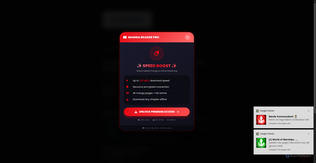 Security scan screenshot of https://mangazin-vdv.pages.dev/schedule.html