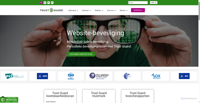 Security scan screenshot of https://trust-guard.com