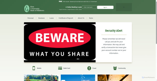 Security scan screenshot of https://www.fcbhillsboro.com/