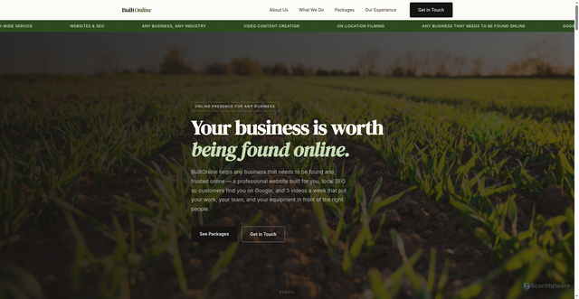 Security scan screenshot of http://builtonline.pages.dev/