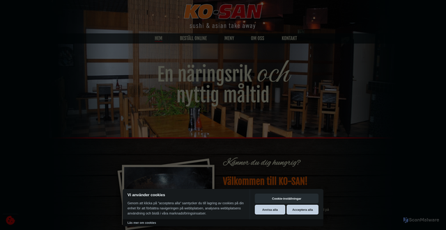 Security scan screenshot of https://ko-san.se