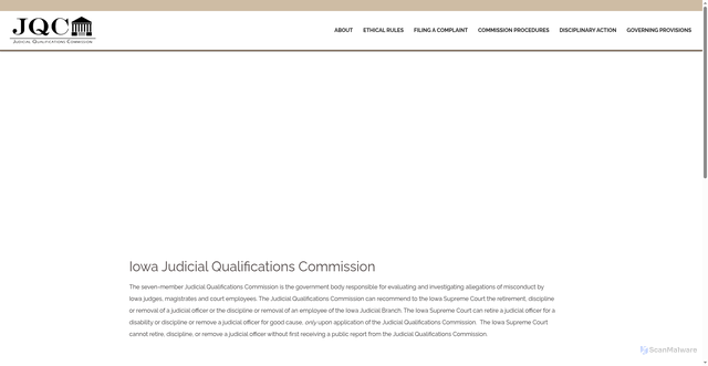 Security scan screenshot of https://www.iowajqc.gov/