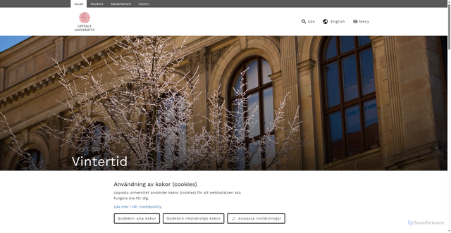 Security scan screenshot of https://www.uu.se/