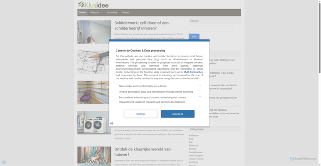 Security scan screenshot of https://klusidee.nl