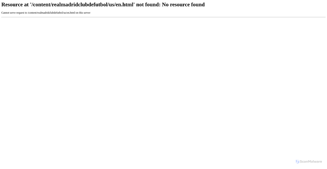 Security scan screenshot of https://config.realmadrid.com