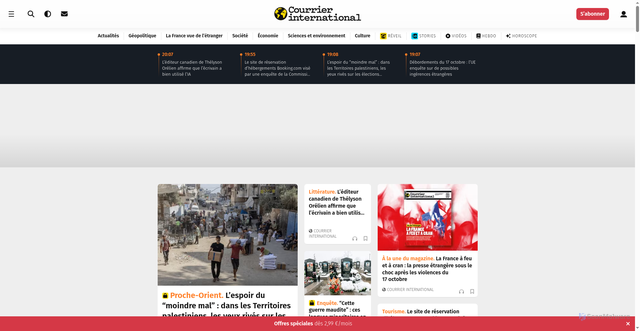 Security scan screenshot of https://www.courrierinternational.com