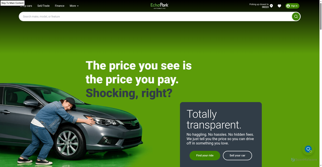 Security scan screenshot of https://echopark.com