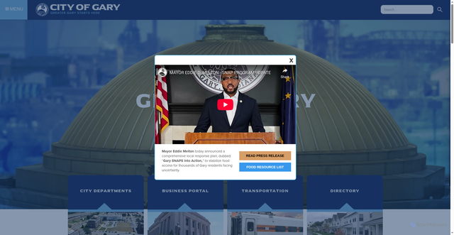 Security scan screenshot of https://www.gary.gov/