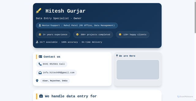 Security scan screenshot of https://dataentry02-m8pr8rvrw8.edgeone.app/