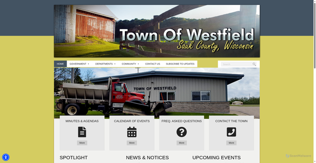 Security scan screenshot of https://townofwestfieldsaukwi.gov/