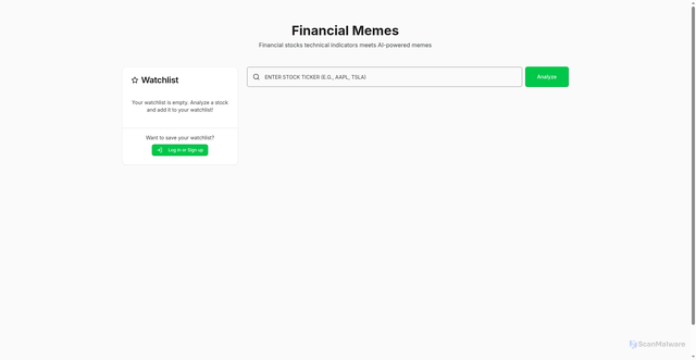 Security scan screenshot of https://financialmemes.com/