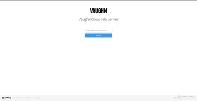 Security scan screenshot of https://vaughncloud.egnyte.com