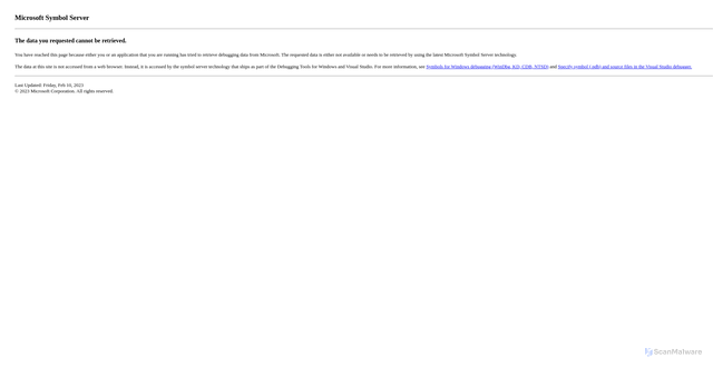 Security scan screenshot of https://msdl.microsoft.com