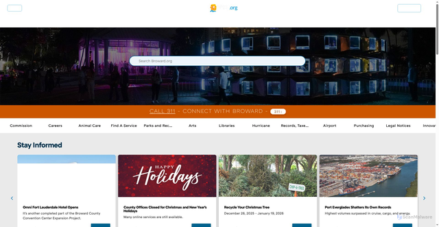 Security scan screenshot of https://broward.org