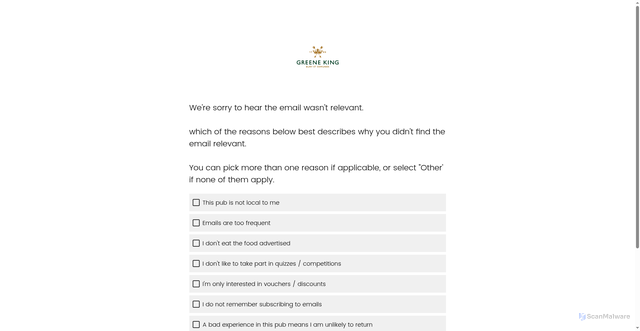 Security scan screenshot of https://greeneking.qualtrics.com/jfe/form/SV_aeFIctr355hnb38?td_id=22f8501baf30b3bf9d0a3470fb6c334286c43d0f92e3eb2d8a902009f6742c23&utm_source=braze&utm_medium=email&utm_campaign=ht_2607_bau-email_core_mothersdaysolus-email_slb&utm_keyword=email&utm_content=cta_contentfeedback-no&Thumb=Down&Survey=GK_Locals&Brand=HERITAGE