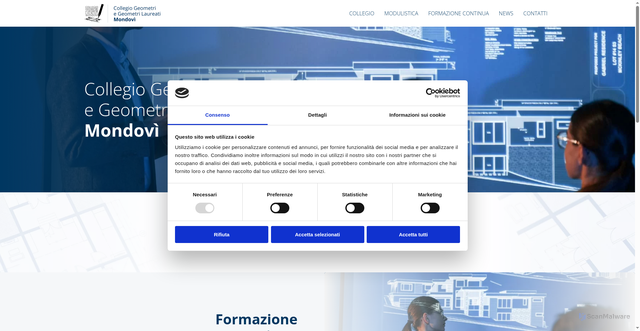 Security scan screenshot of https://geometrimondovi.it/