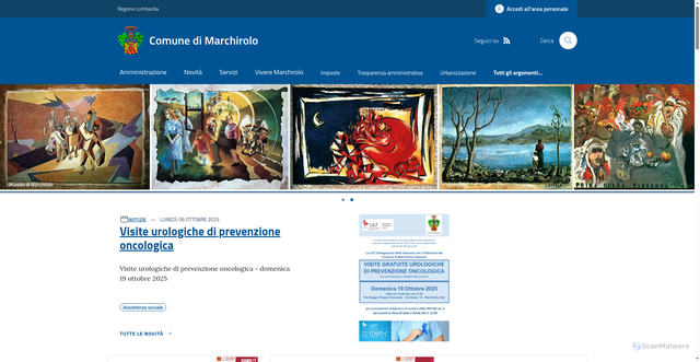 Security scan screenshot of https://www.comune.marchirolo.varese.it/