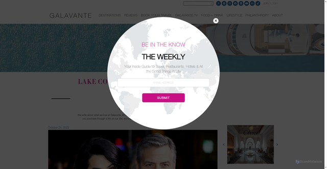 Security scan screenshot of https://galavante.com/destinations/celebrity-travel/lake-como-like-george-and-amal/