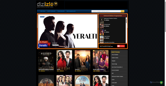 Security scan screenshot of https://diziizle.tel