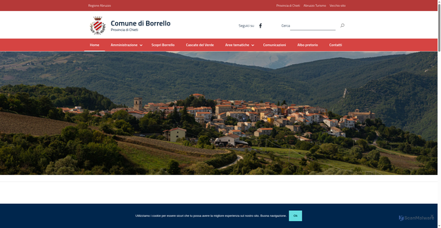 Security scan screenshot of https://www.comuneborrello.it/