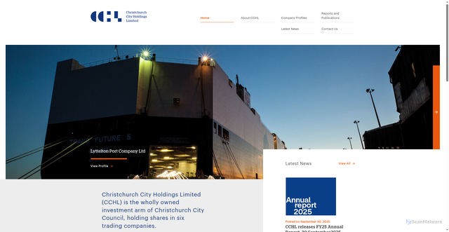 Security scan screenshot of https://www.cchl.co.nz/