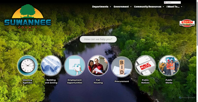 Security scan screenshot of https://suwanneecountyfl.gov/