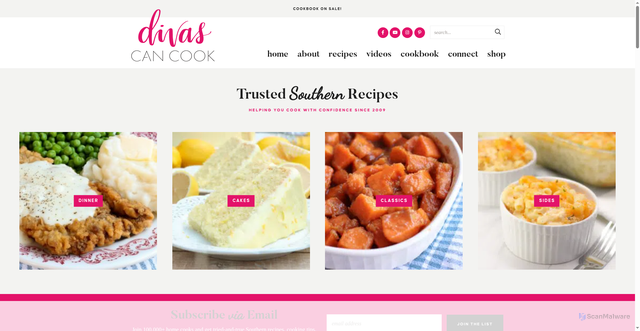 Security scan screenshot of https://divascancook.com