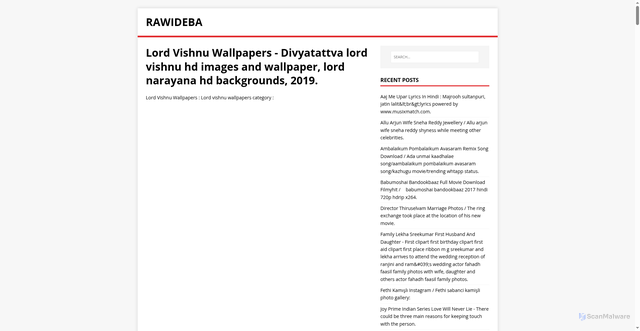 Security scan screenshot of https://abedewar.pages.dev/posts/lord-vishnu-wallpapers/