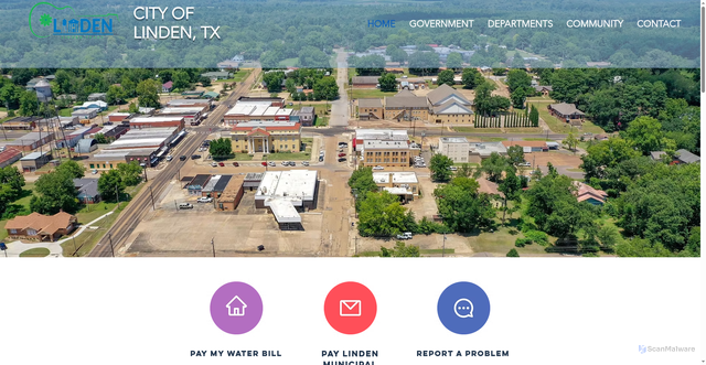 Security scan screenshot of https://www.lindentx.gov/