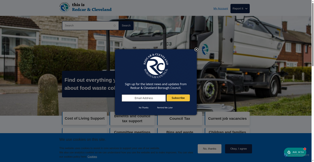 Security scan screenshot of https://redcar-cleveland.gov.uk