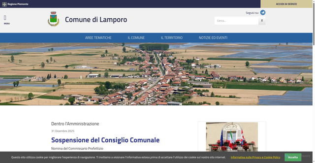 Security scan screenshot of https://www.comune.lamporo.vc.it/home.html