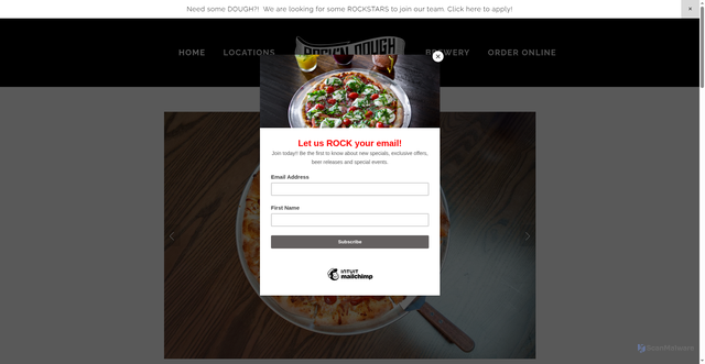 Security scan screenshot of https://www.rockndoughpizza.com/
