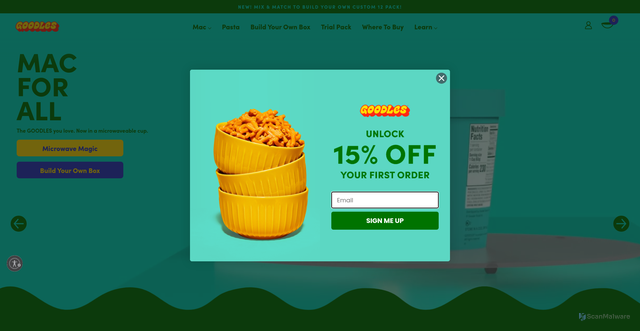 Security scan screenshot of https://www.goodles.com