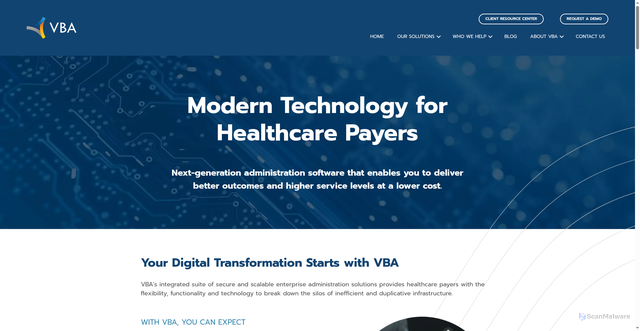 Security scan screenshot of https://vbasoftware.com