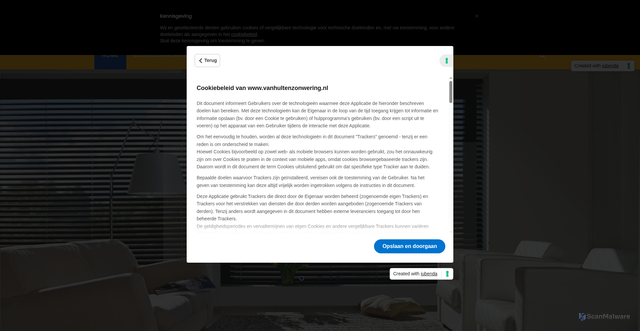 Security scan screenshot of https://www.vanhultenzonwering.nl