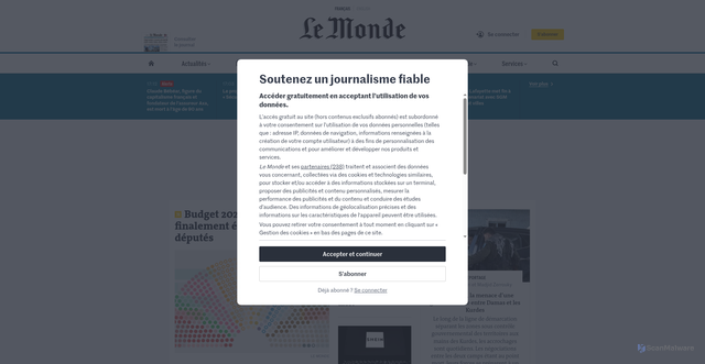 Security scan screenshot of https://fr-vinci-reglement.com/