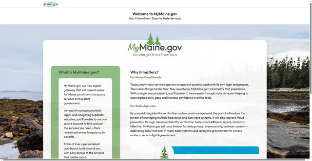 Security scan screenshot of https://mymaine.gov/