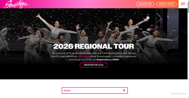 Security scan screenshot of https://www.goshowstopper.com/competitions/regionals/