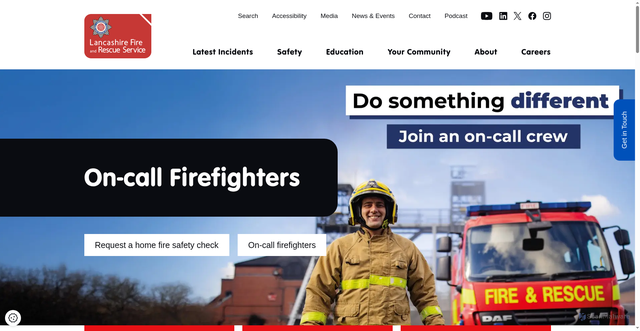 Security scan screenshot of https://www.lancsfirerescue.org.uk/