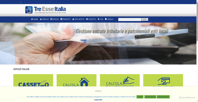Security scan screenshot of https://www.treesseitalia.it/