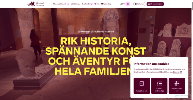 Security scan screenshot of https://gotlandsmuseum.se