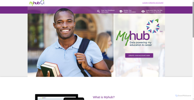 Security scan screenshot of https://myhub.org
