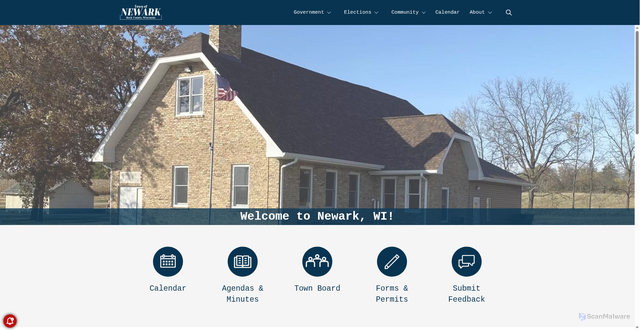 Security scan screenshot of https://newarkwi.gov/