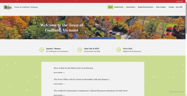 Security scan screenshot of https://guilfordvt.gov/