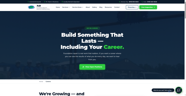 Security scan screenshot of https://jlb-website.pages.dev/careers/