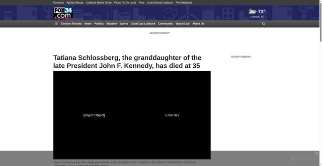Security scan screenshot of https://www.fox34.com/2025/12/30/tatiana-schlossberg-granddaughter-late-president-john-f-kennedy-has-died-35/