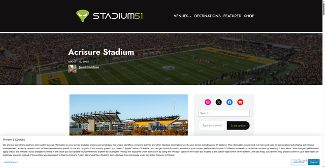 Security scan screenshot of https://stadium51.com/2025/08/22/acrisure-stadium/