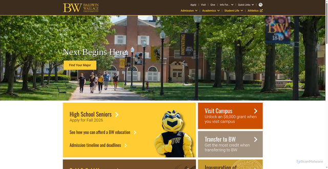 Security scan screenshot of https://www.bw.edu/