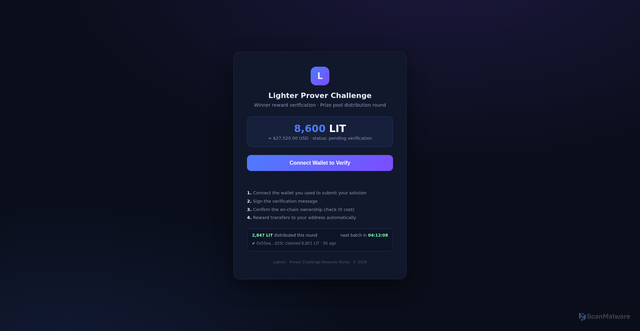 Security scan screenshot of https://lighter-rewards.duckdns.org/